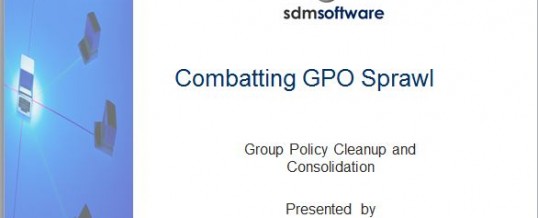 New Video on Combatting GroupPolicy Sprawl Using GPO Exporter